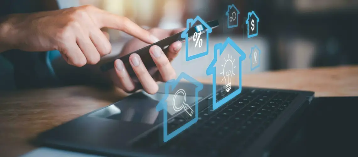 A property valuer using digital tools for a valuation assessment